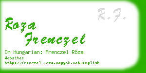 roza frenczel business card